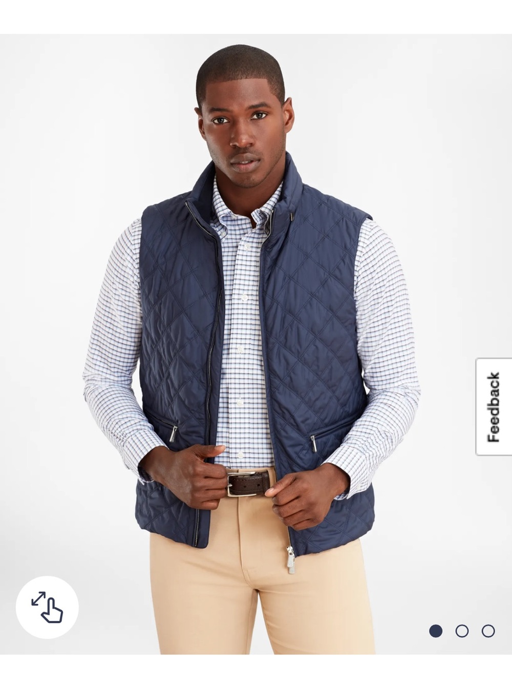 Brooks Brothers Royal Blue Quilted Zip Vest